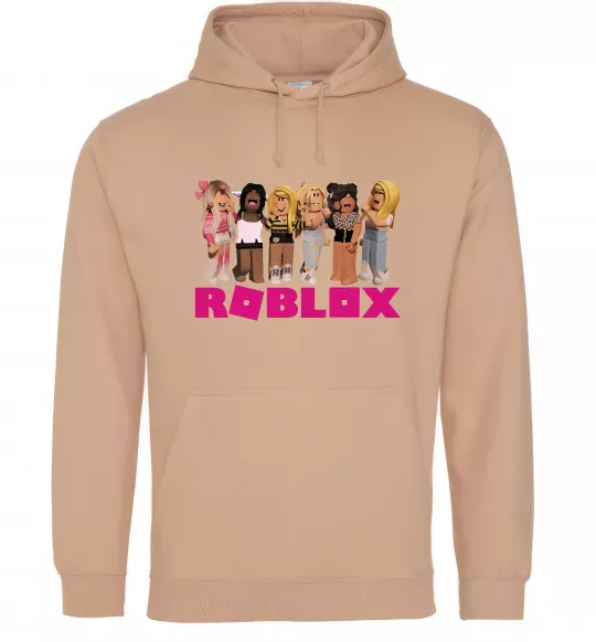 Чоловіча толстовка (худі) Roblox girls Пісочний фото