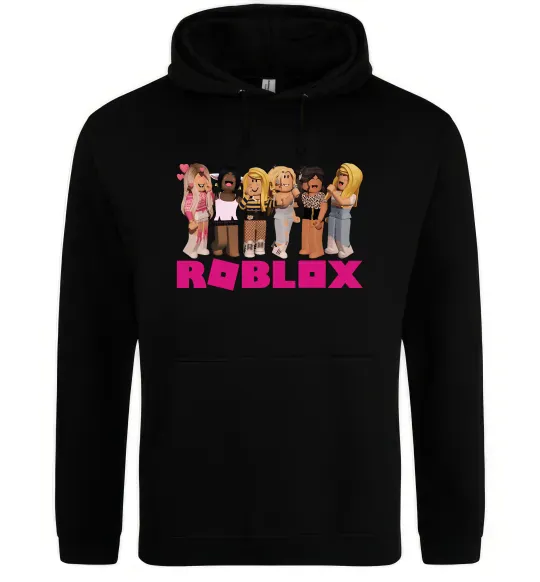 Женская толстовка (худи) Roblox girls Черный фото