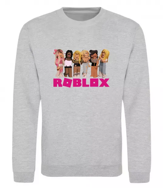 Свитшот Roblox girls Серый меланж фото