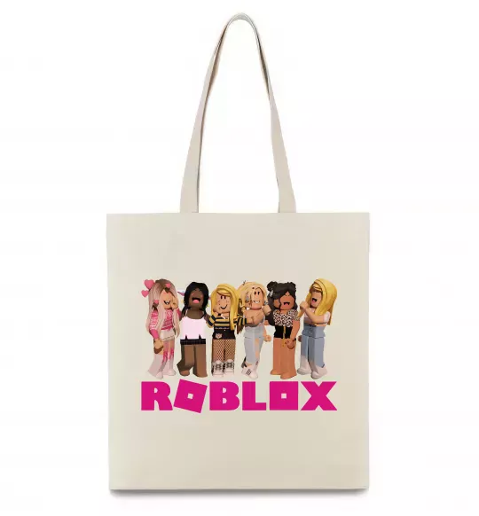 Еко-сумка Roblox girls Бежевий фото