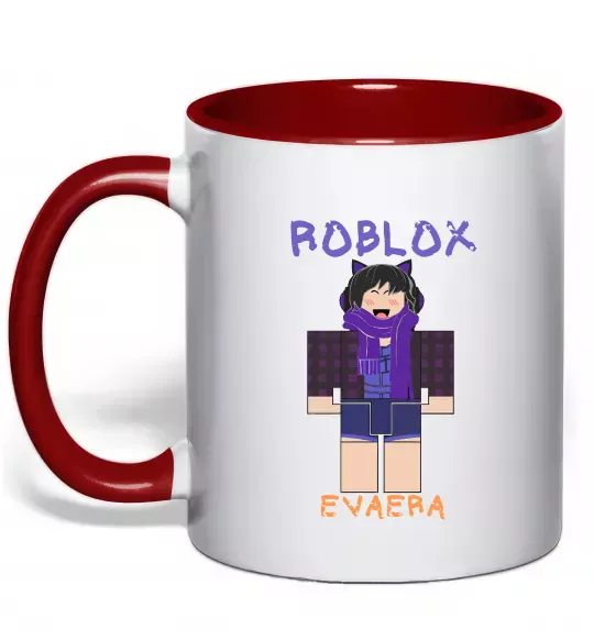 Чашка с цветной ручкой Roblox Evaera Красный фото