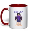 Чашка с цветной ручкой Roblox Evaera Красный фото