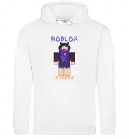 Мужская толстовка (худи) Roblox Evaera Белый фото