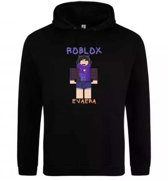 Женская толстовка (худи) Roblox Evaera Черный фото
