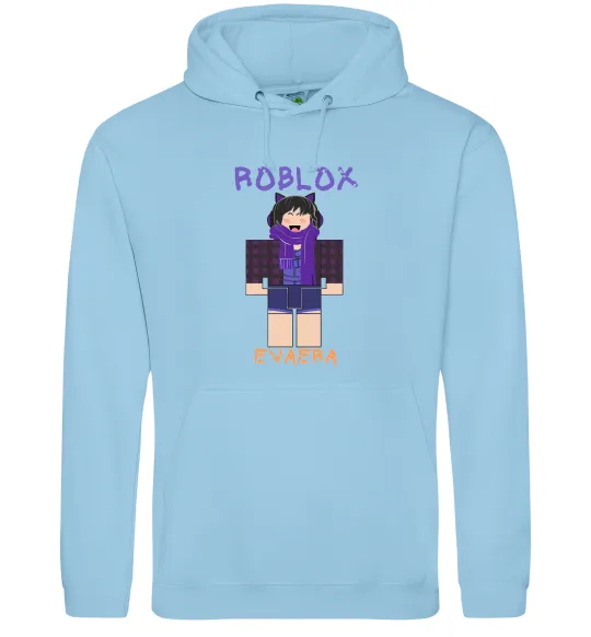 Жіноча толстовка (худі) Roblox Evaera Блакитний фото