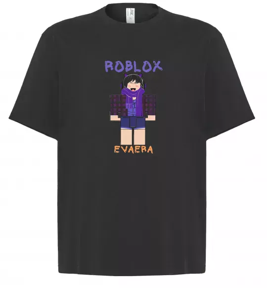 Футболка Оверсайз Roblox Evaera Черный фото