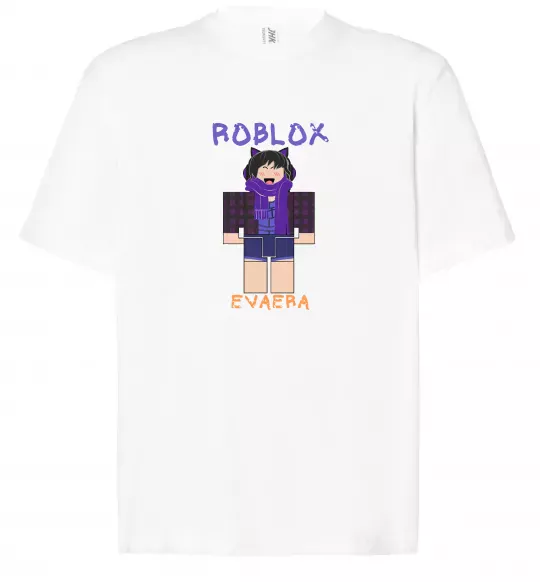 Футболка Оверсайз Roblox Evaera Белый фото