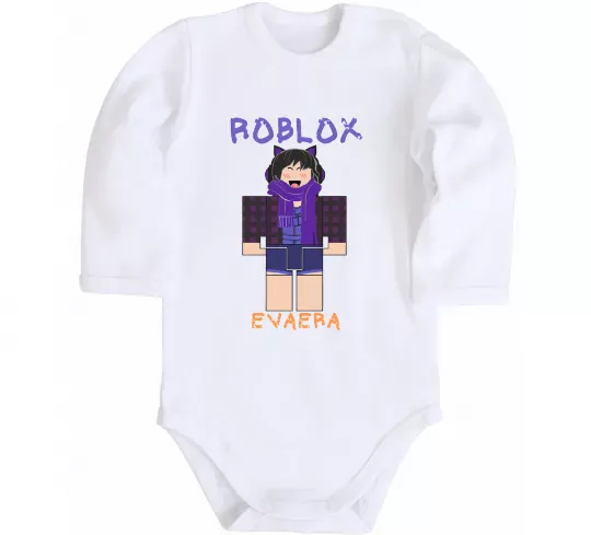 Детский боди Roblox Evaera Белый фото