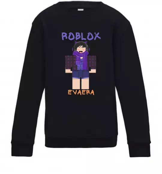 Детский Свитшот Roblox Evaera Черный фото