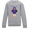 Детский Свитшот Roblox Evaera Серый меланж фото