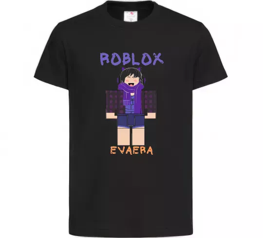 Дитяча футболка Roblox Evaera Чорний фото