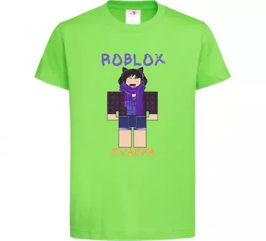 Дитяча футболка Roblox Evaera Лаймовий фото