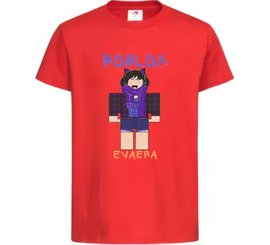 Дитяча футболка Roblox Evaera Червоний фото