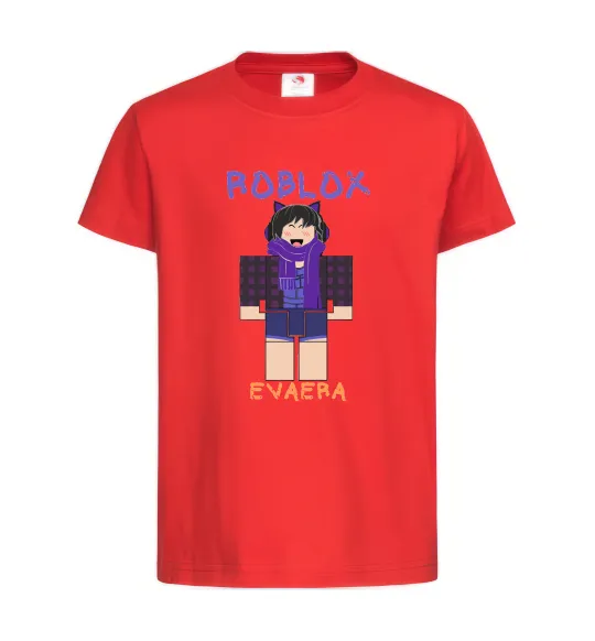 Детская футболка Roblox Evaera Красный фото