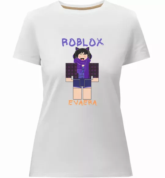 Женская премиум футболка Roblox Evaera Белый фото
