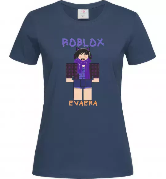 Жіноча футболка Roblox Evaera Темно-синій фото