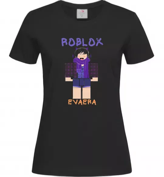 Жіноча футболка Roblox Evaera Чорний фото