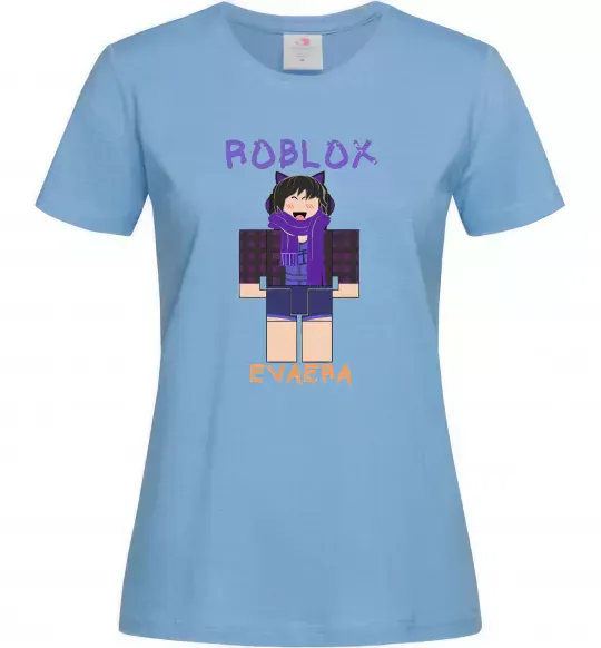 Жіноча футболка Roblox Evaera Блакитний фото