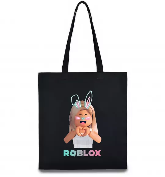 Эко-сумка Roblox Bunny girl Черный фото