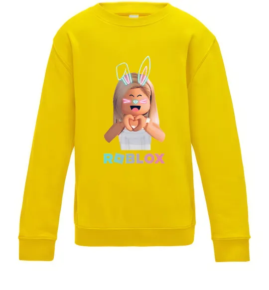 Детский Свитшот Roblox Bunny girl Солнечно желтый фото