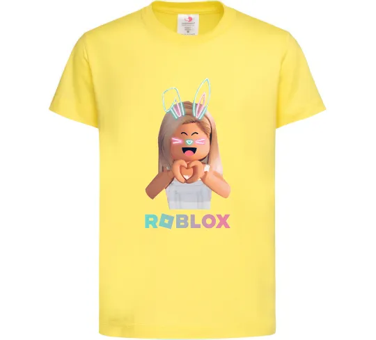 Дитяча футболка Roblox Bunny girl Лимонний фото