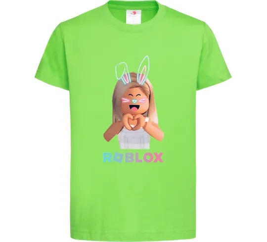 Дитяча футболка Roblox Bunny girl Лаймовий фото