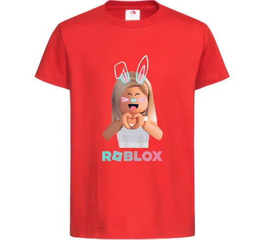 Дитяча футболка Roblox Bunny girl Червоний фото