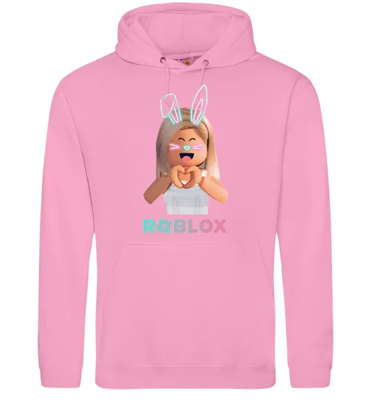 Мужская толстовка (худи) Roblox Bunny girl Розовый фото