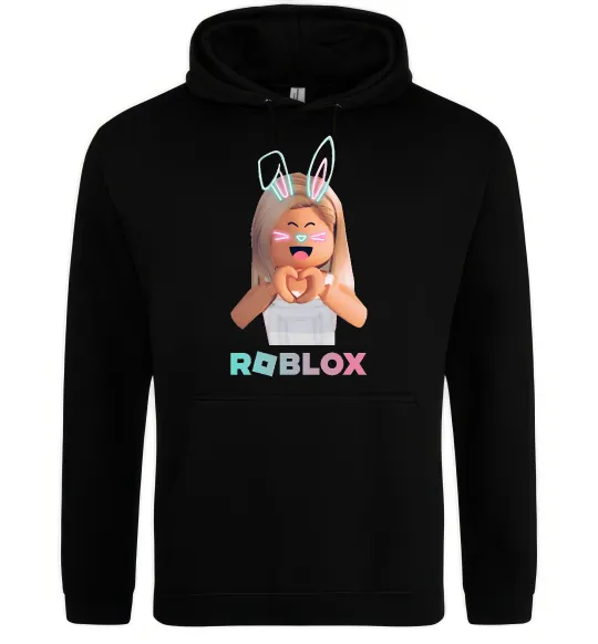 Жіноча толстовка (худі) Roblox Bunny girl Чорний фото