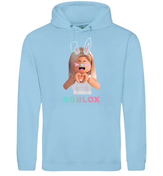 Женская толстовка (худи) Roblox Bunny girl Голубой фото