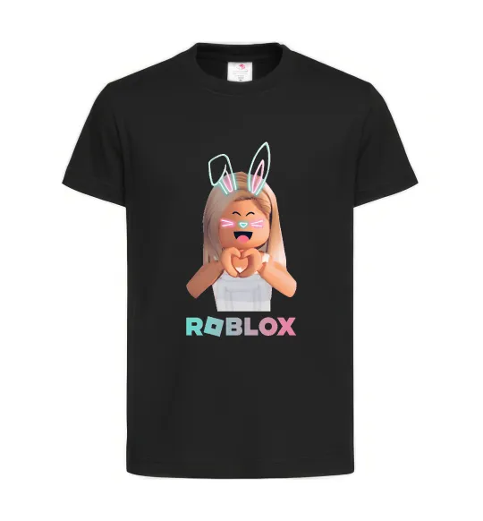 Детская футболка Roblox Bunny girl Черный фото