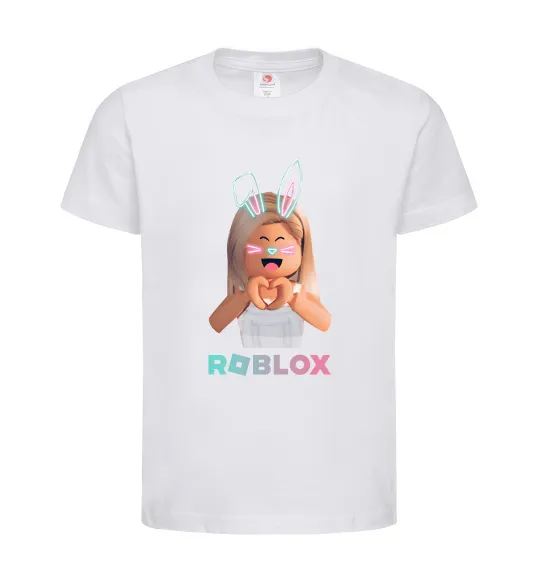 Детская футболка Roblox Bunny girl Белый фото