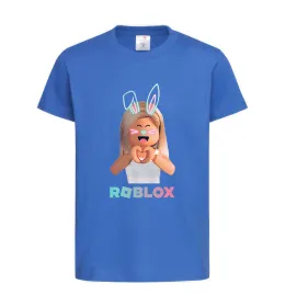 Детская футболка Roblox Bunny girl Ярко-синий фото