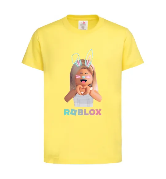 Детская футболка Roblox Bunny girl Лимонный фото