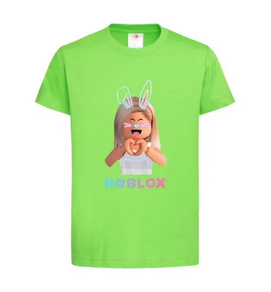 Детская футболка Roblox Bunny girl Лаймовый фото