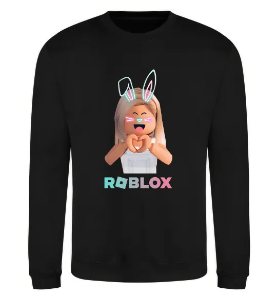 Світшот Roblox Bunny girl Чорний фото