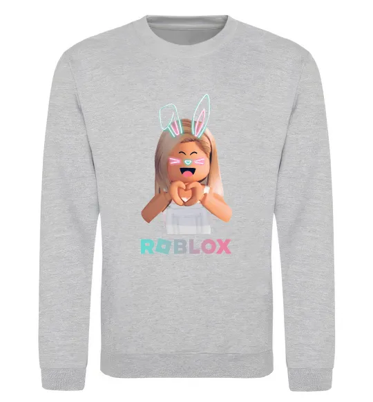Світшот Roblox Bunny girl Сірий меланж фото