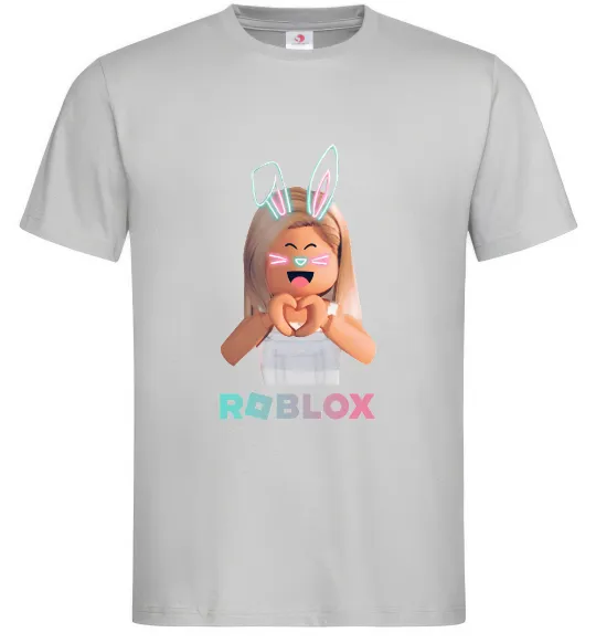 Мужская футболка Roblox Bunny girl Серый фото