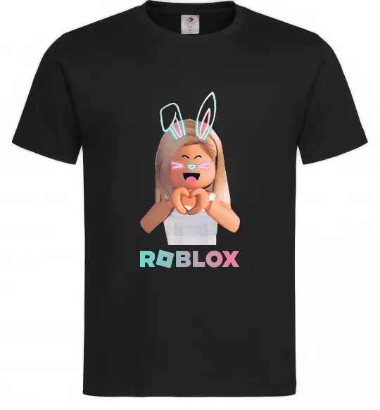 Мужская футболка Roblox Bunny girl Черный фото