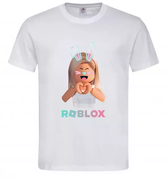 Мужская футболка Roblox Bunny girl Белый фото