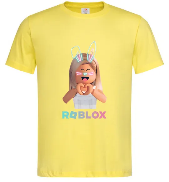 Мужская футболка Roblox Bunny girl Лимонный фото