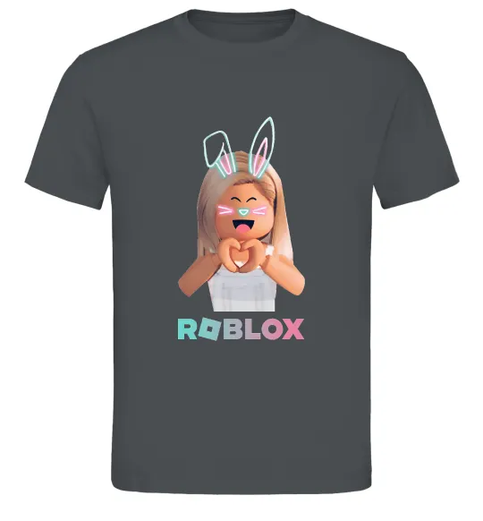 Мужская футболка Roblox Bunny girl Графит фото