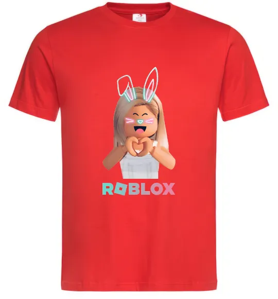 Мужская футболка Roblox Bunny girl Красный фото
