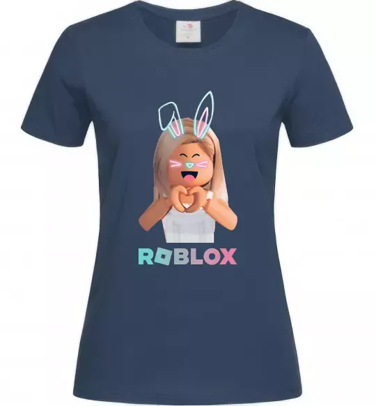 Женская футболка Roblox Bunny girl Темно-синий фото