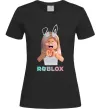 Женская футболка Roblox Bunny girl Черный фото