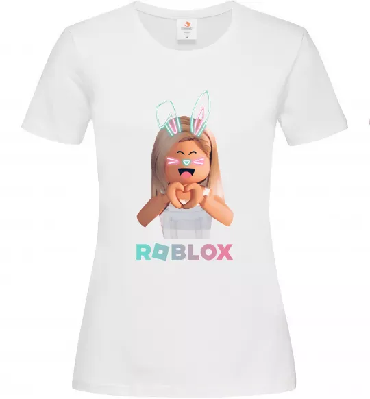 Женская футболка Roblox Bunny girl Белый фото