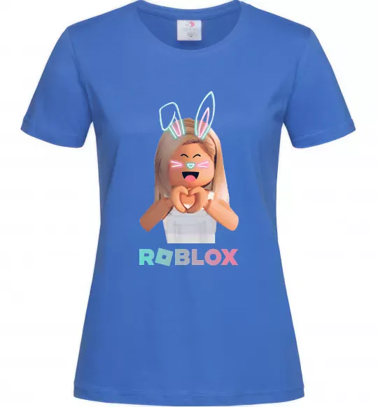 Женская футболка Roblox Bunny girl Ярко-синий фото