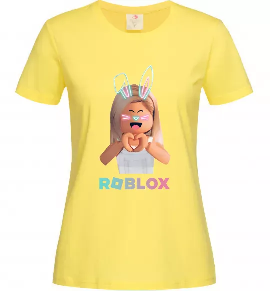Женская футболка Roblox Bunny girl Лимонный фото