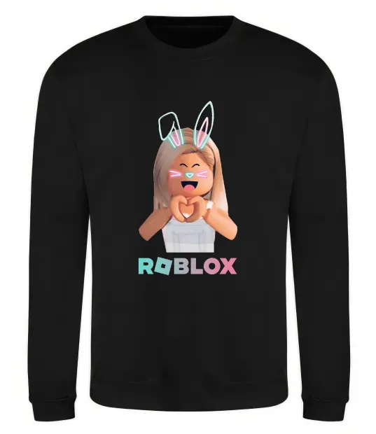 Світшот Roblox Bunny girl Чорний фото
