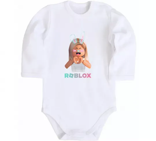 Детский боди Roblox Bunny girl Белый фото